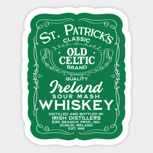 St Patrick's Day Whiskey Sticker